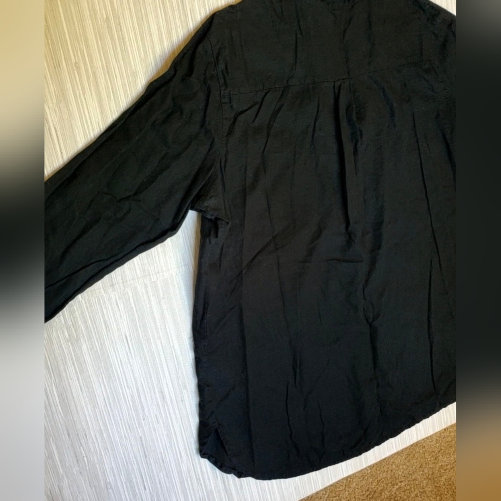 Old Navy Black Linen Blend Tunic Plus Paisley Leggings Curated Outfit Size 2X - Picture 3 of 6